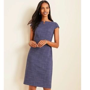 🍀Ann Taylor ⭐️⭐️⭐️⭐️⭐️ Five Star Review Boatneck Dress in Crosshatch dress 😍